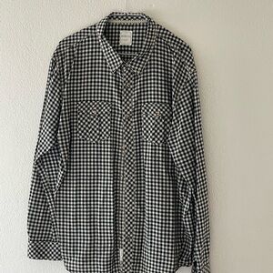 Nike Black and White Checkered Men's Shirt
